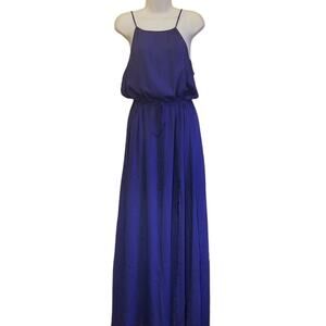 Royal Blue Halter Maxi Dress Small